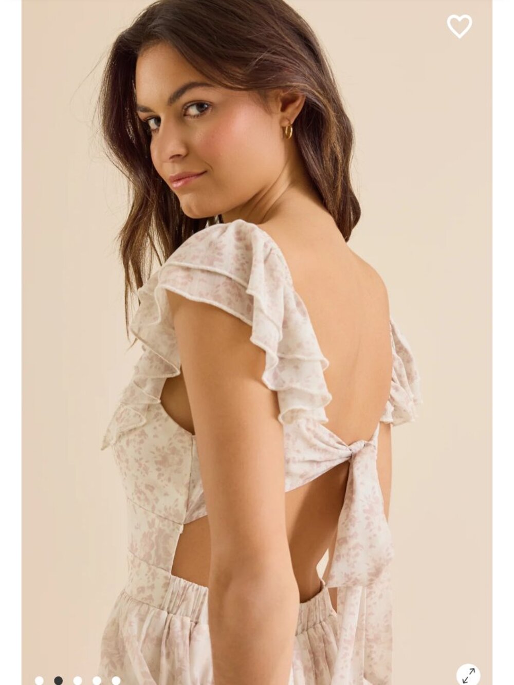 Altar'd State Cream Floral Maxi Dress - Picture 2 of 5